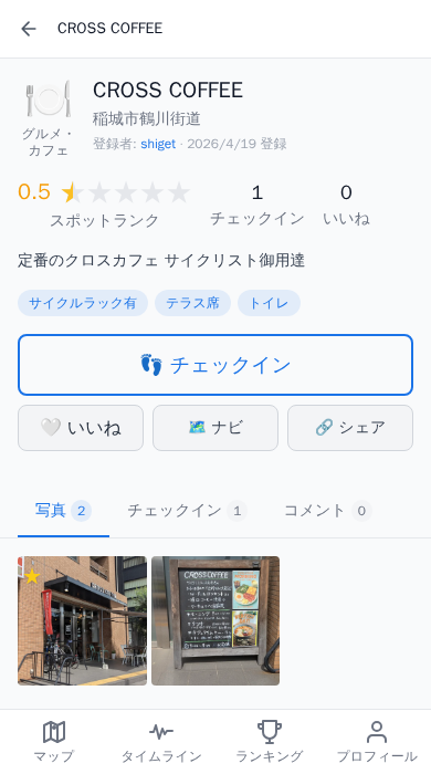 スポット詳細画面
